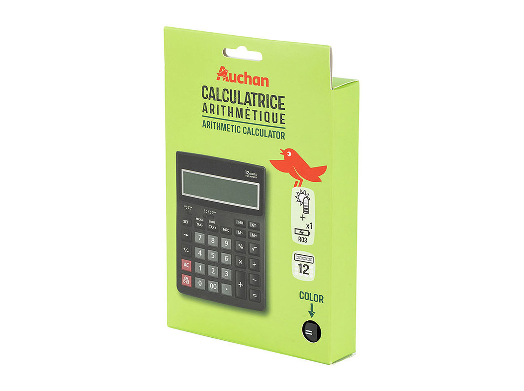 CALCULADORA ARITMÉTICA AUCHAN 12 DIGITOS
