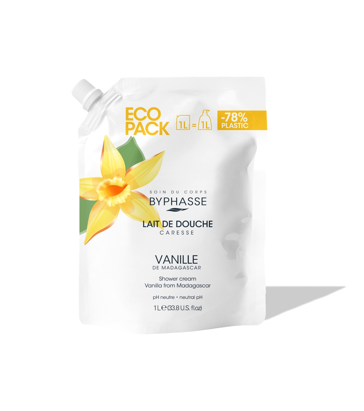 Byphasse - Refil de Gel de Banho Caresse - Flor de Baunilha