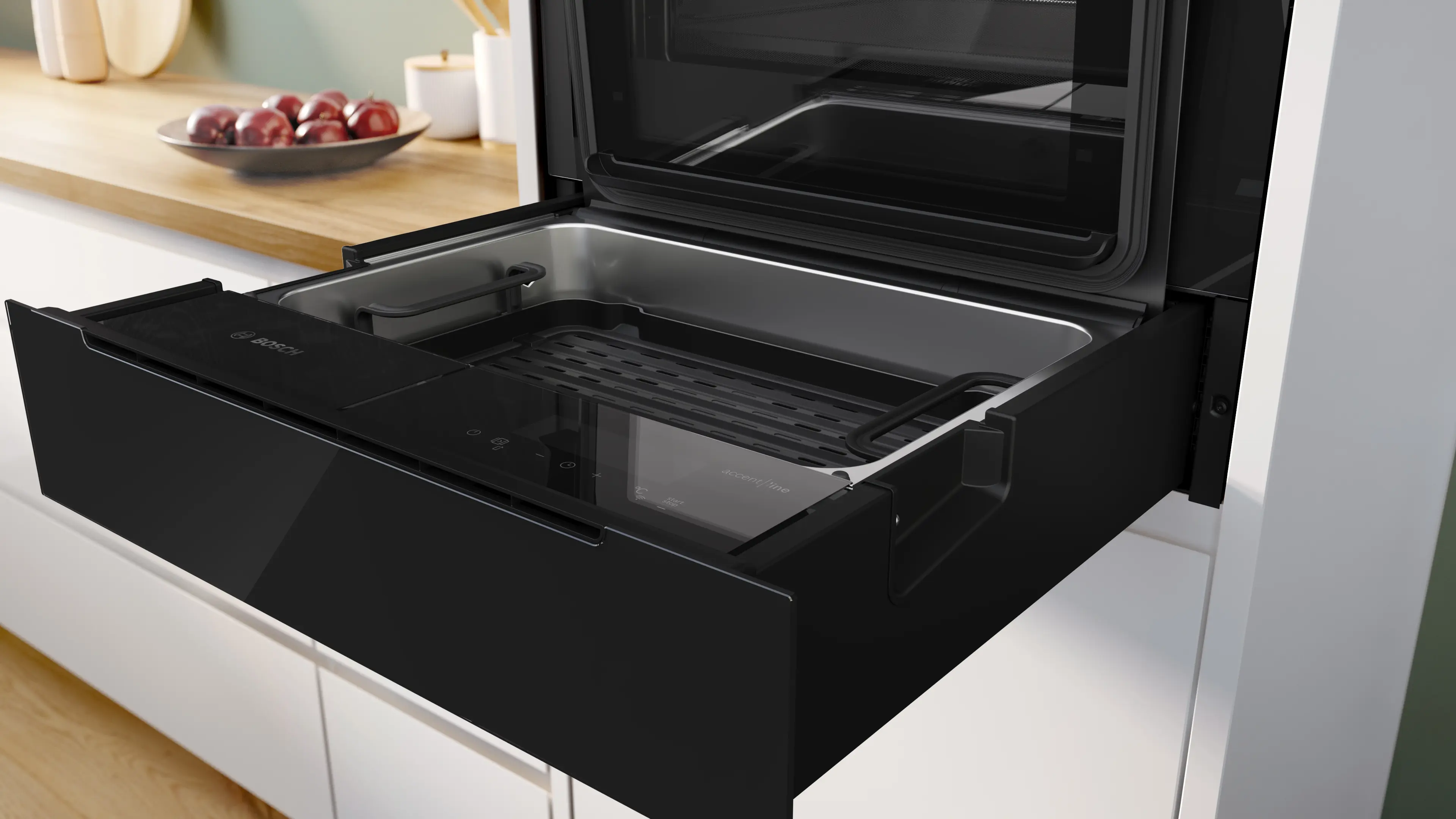 Serie 8 Stoomlade 59 x 14 cm Zwart