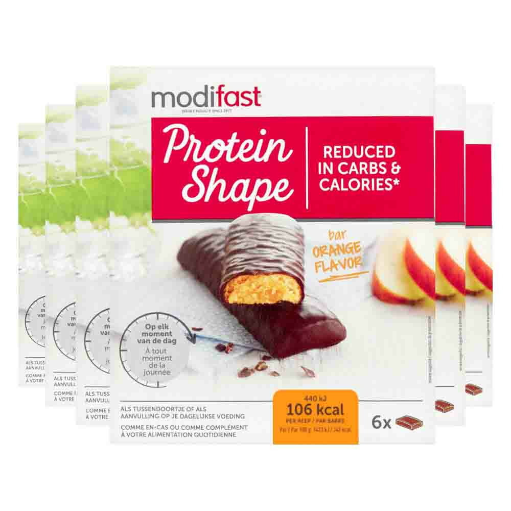 6x Modifast Protein Shape Reep Pure Chocolade & Sinaasappel6 x 31 gr