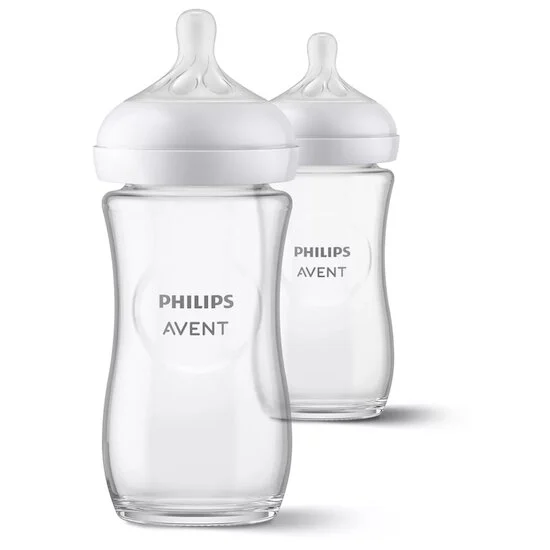 Lot de 2 Biberons Natural en verre 3.0   240 ml   de               Philips AVENT