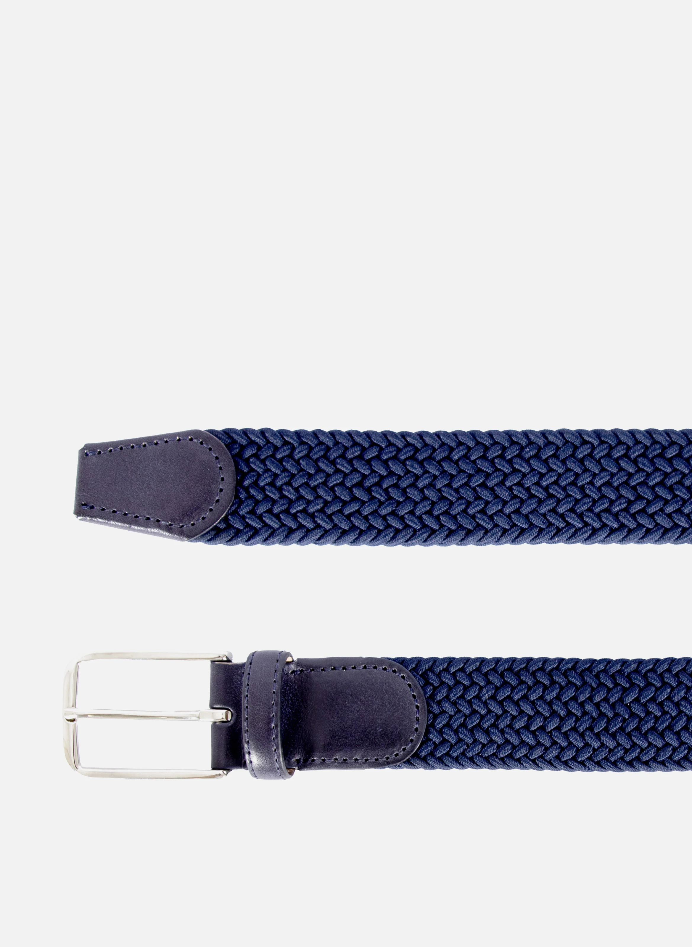 Ceinture tressée polyester cuir | Bleu