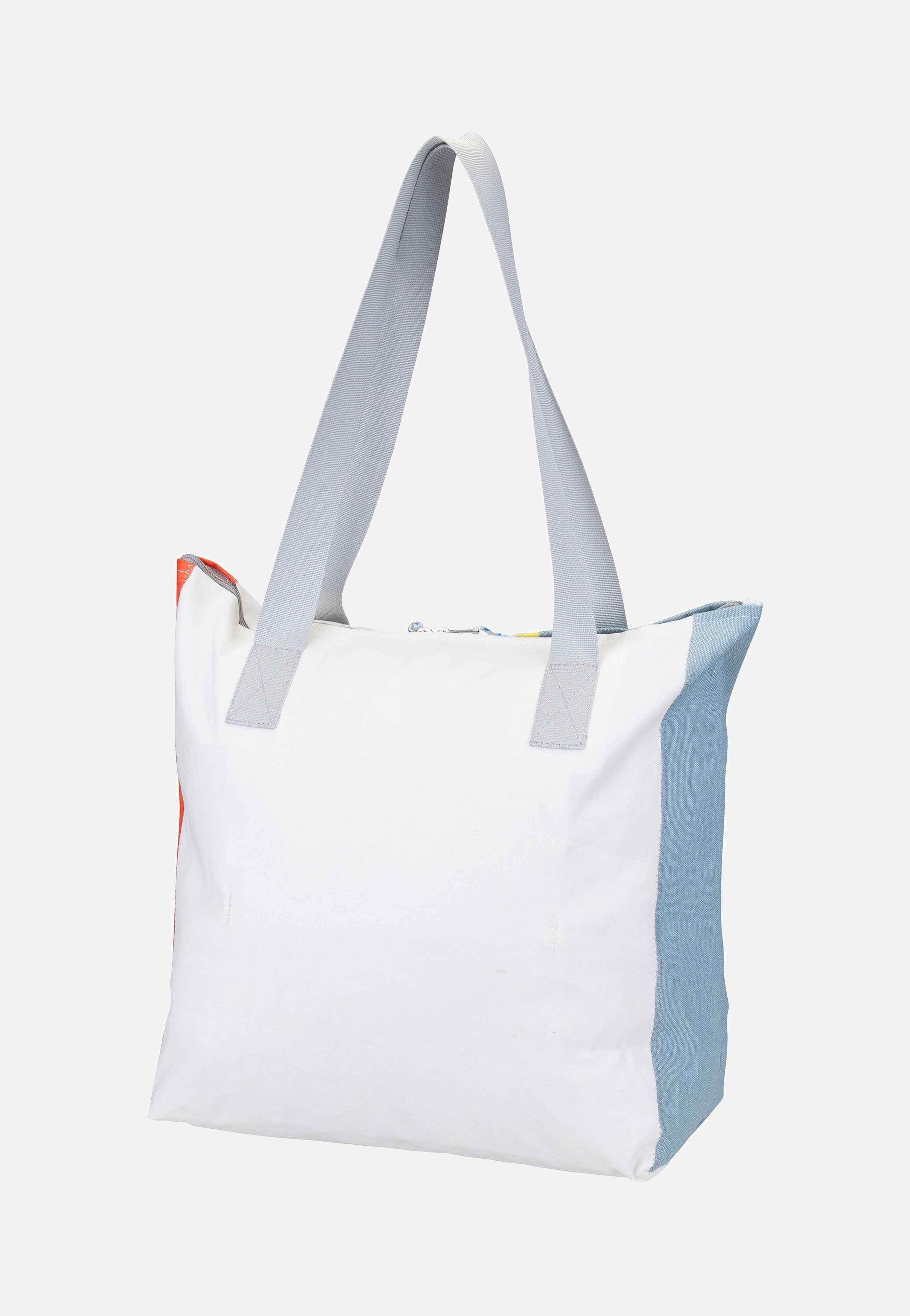 Welle Weel-Weiß/Hellblau/Orange/Gelb - Shopper