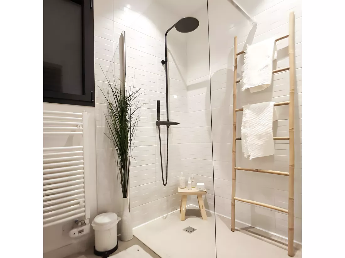 Luisa colonne de douche mécanique noire 250 - Essebagno