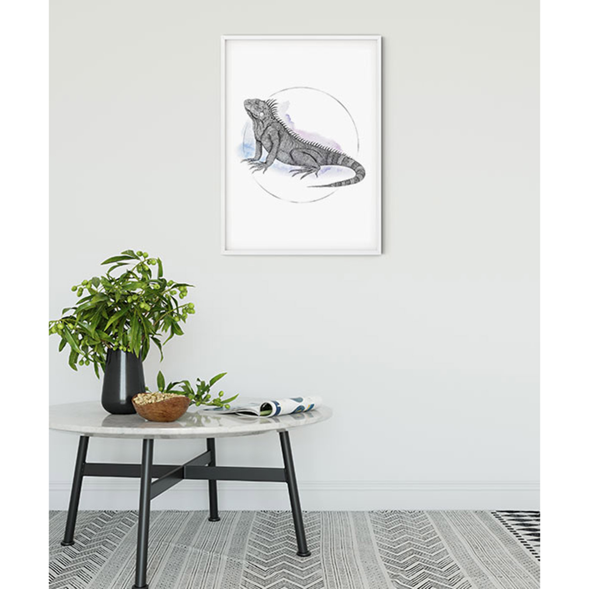 Wandbild IGUANA WATERCOLOR - 50x70 cm