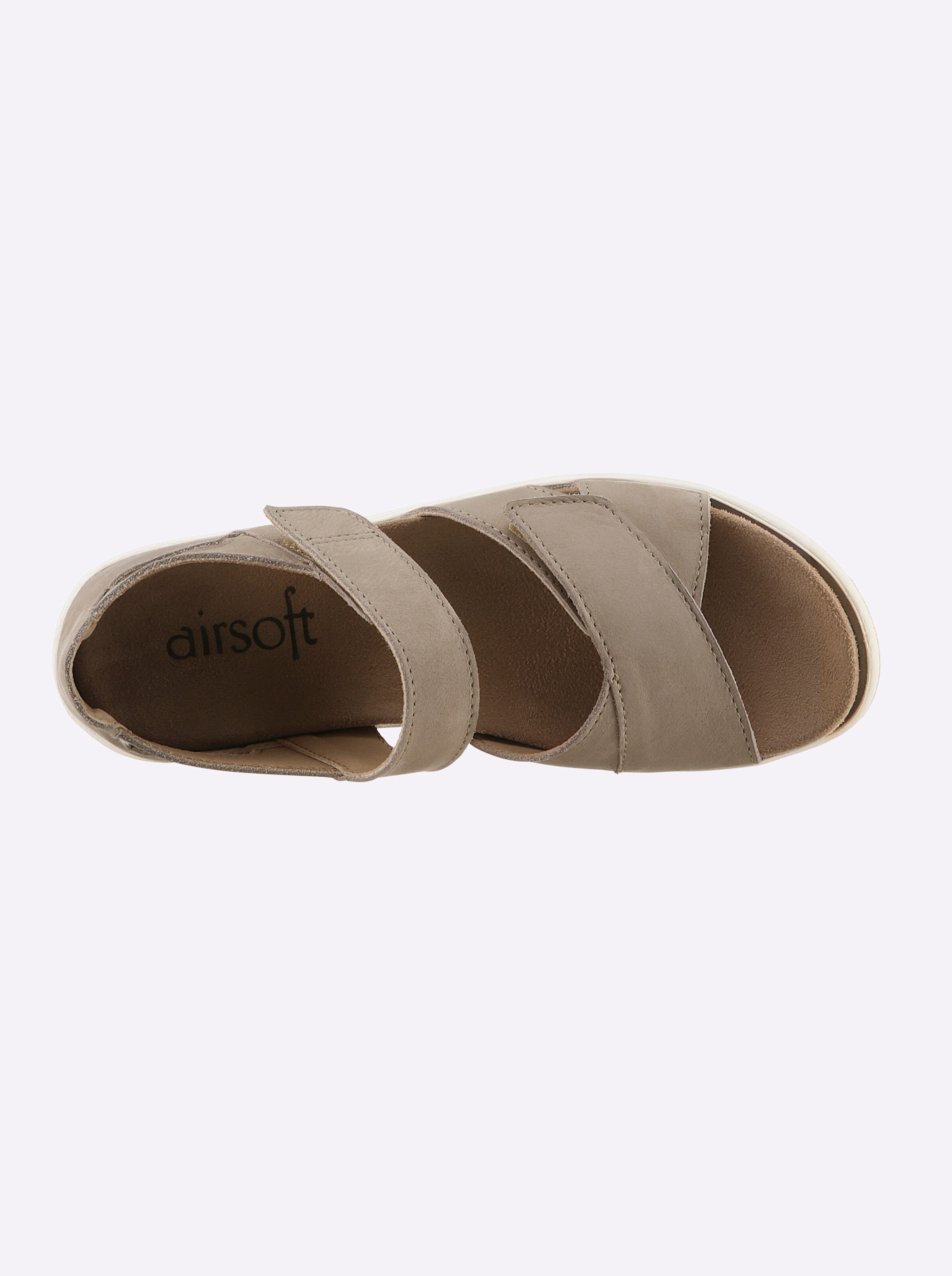 airsoft comfort+ Sandale in taupe