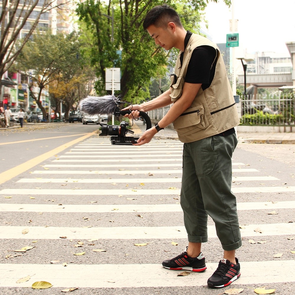 C-Förmiger Handheld Kameragriff Stabilisator Halterung für GoPro / Digitalkamera / Camcorder mit 1/4