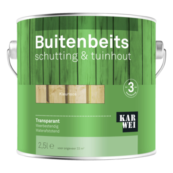 KARWEI buitenbeits schutting & tuinhout transparant kleurloos 2,5 liter