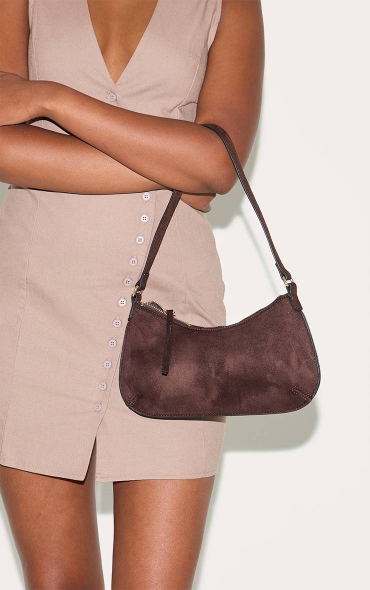 Chocolat Sac Baguette En Synthétique Pour L'épaule