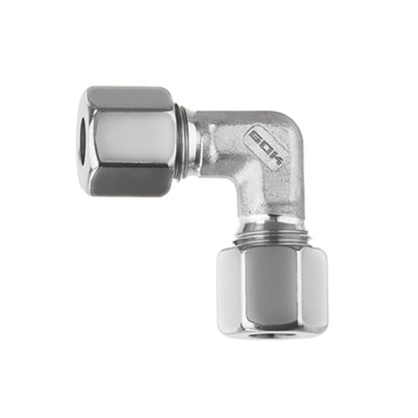 Raccord gaz coudé bicone 8mm