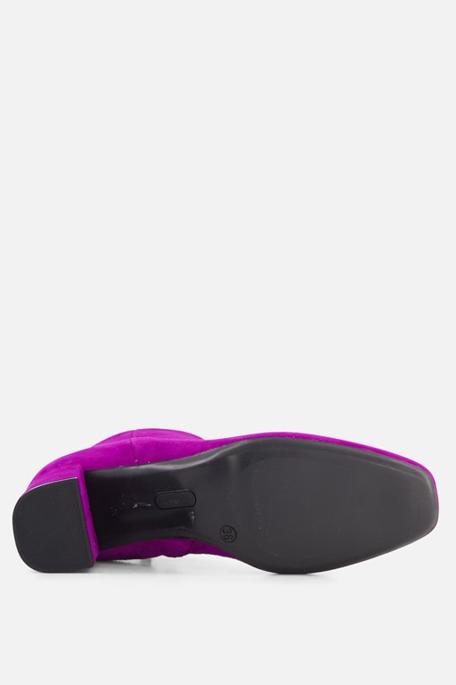 Linea Zeta Enkellaarsjes paars Suede