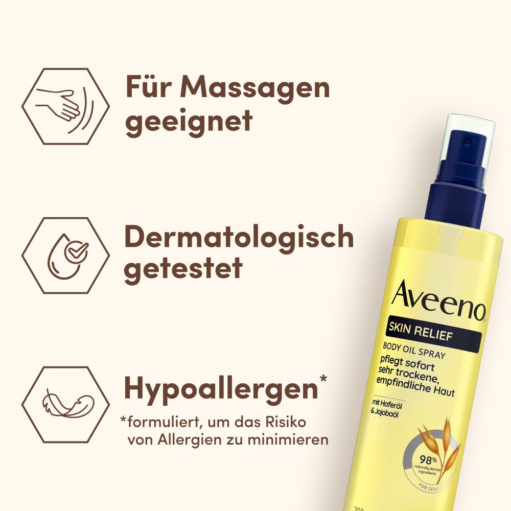 Aveeno® Skin Relief Körperöl-Spray mit Haferöl & Jojobaöl für trockene Haut