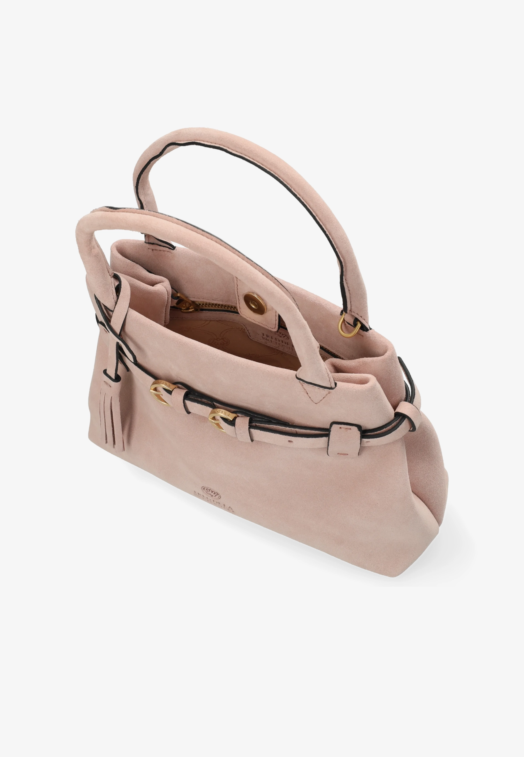 MAE HANDBAG MINI Suede Pastel Pink