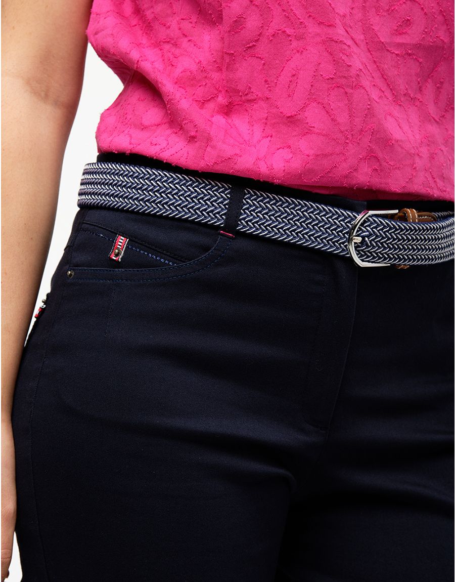 Jean 7/8 bleu foncé coton