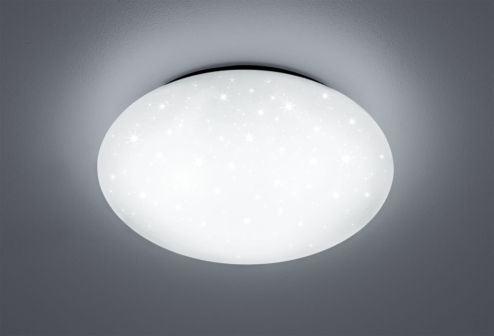LED-Deckenleuchte Kunststoff Weiß/Starlight Effekt Ø 27 cm