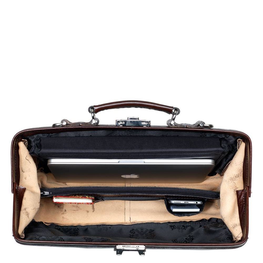 Mutsaers The Classic Aktetas 15.6'' donker bruin