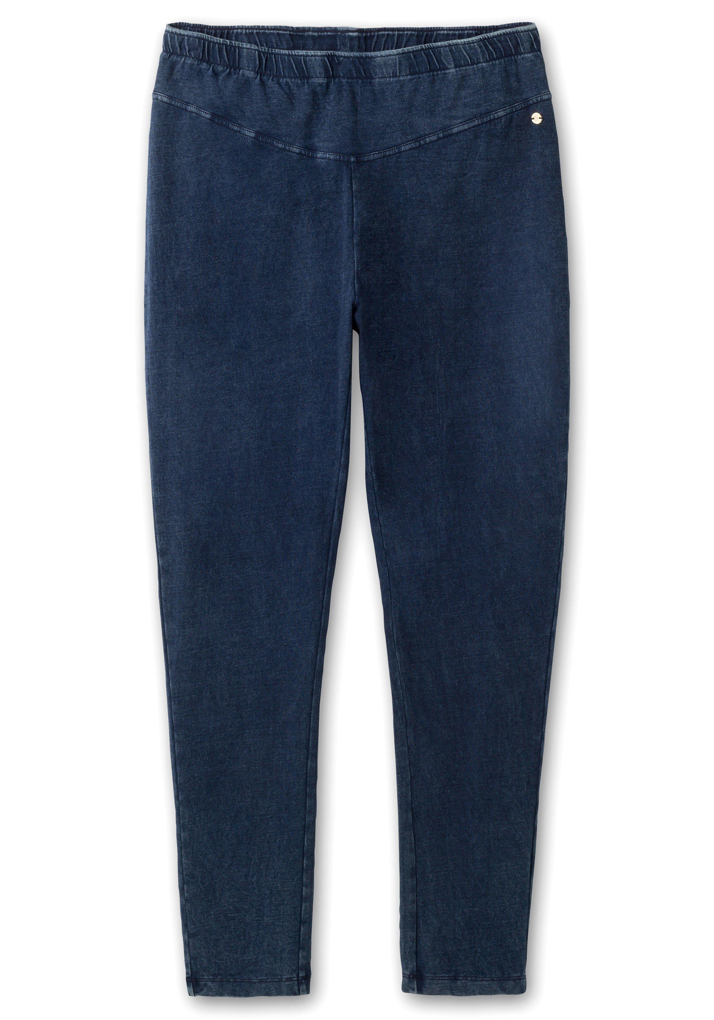 Leggings in Denimoptik, mit breiter Passe
