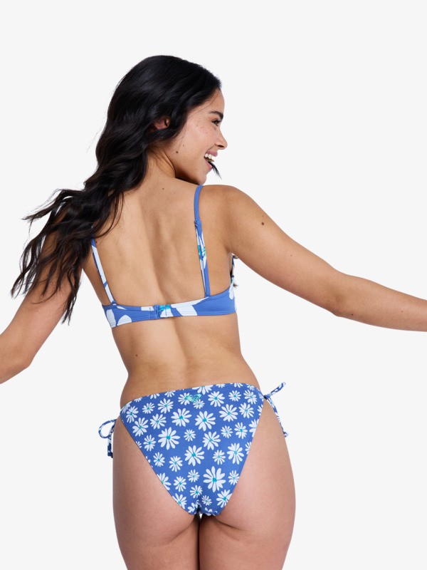 Printed Essentials Wrap Bra Haut de bikini bralette Bleu Femme