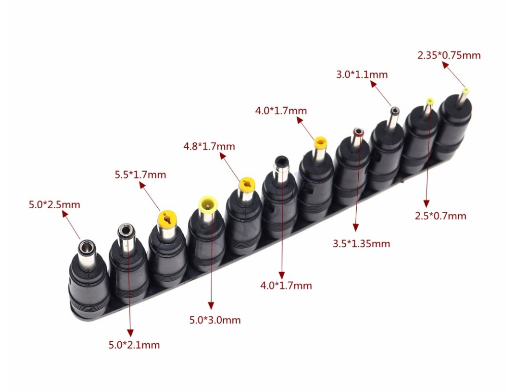 (23-tlg. Set) Laptop / Notebook Ladeanschluss Adapter Konverter mit 5.5x2.1mm Anschluss