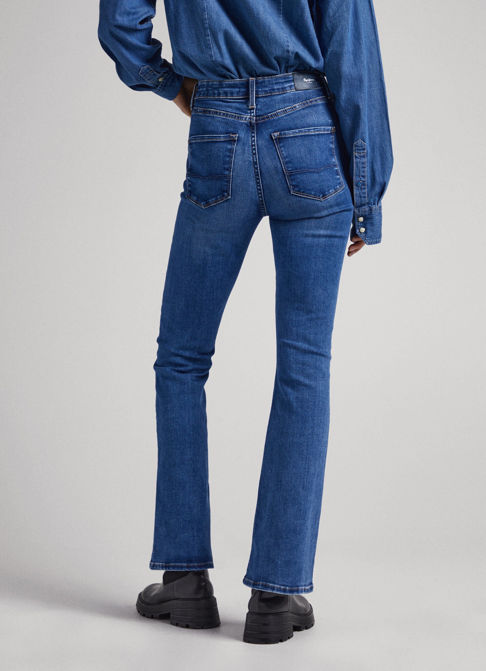 Calça jeans DION FIT FLARE de cintura alta - jeans