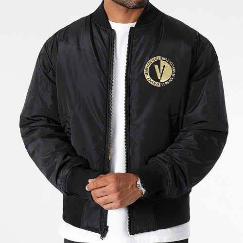 Veste Bomber Réversible 75GASD04-CQS70 Noir Jaune Renaissance Floral
