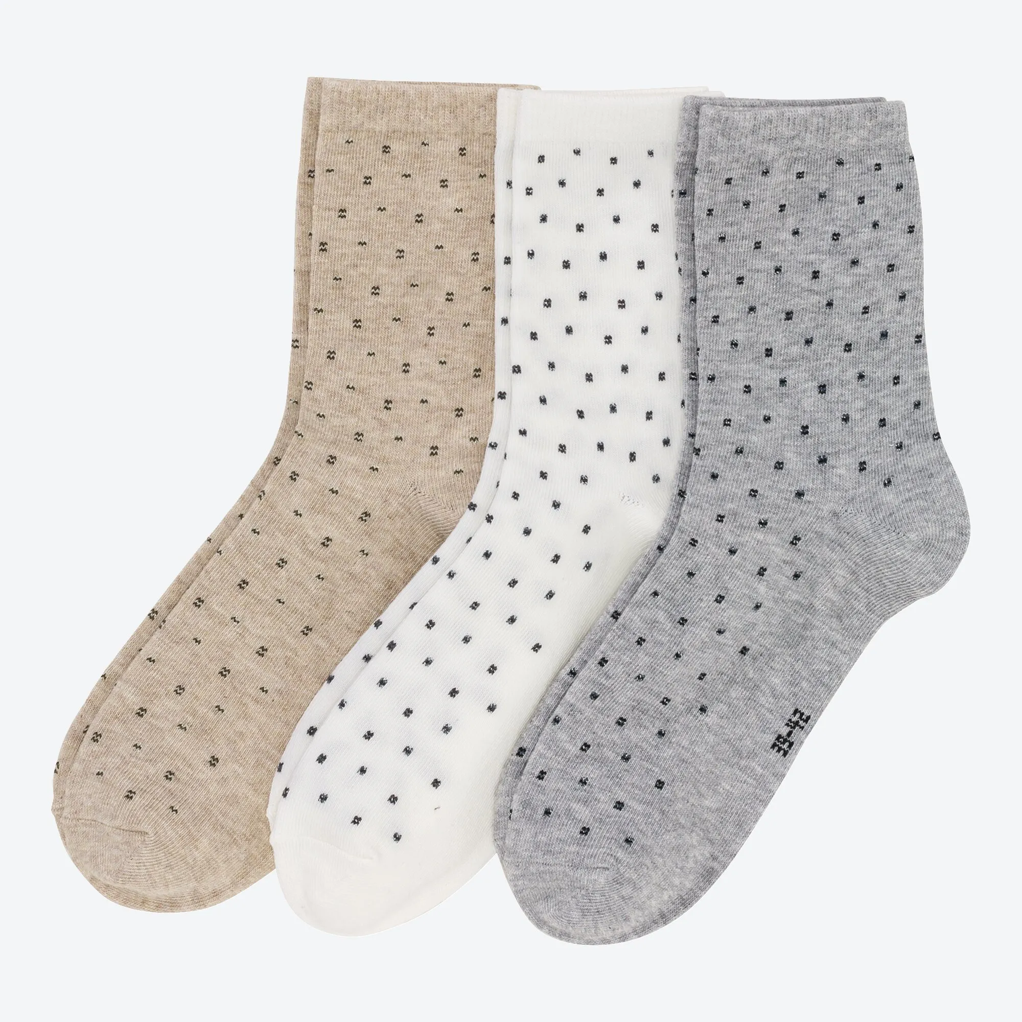 Damen-Socken mit Punkte-Muster, 3er-Pack