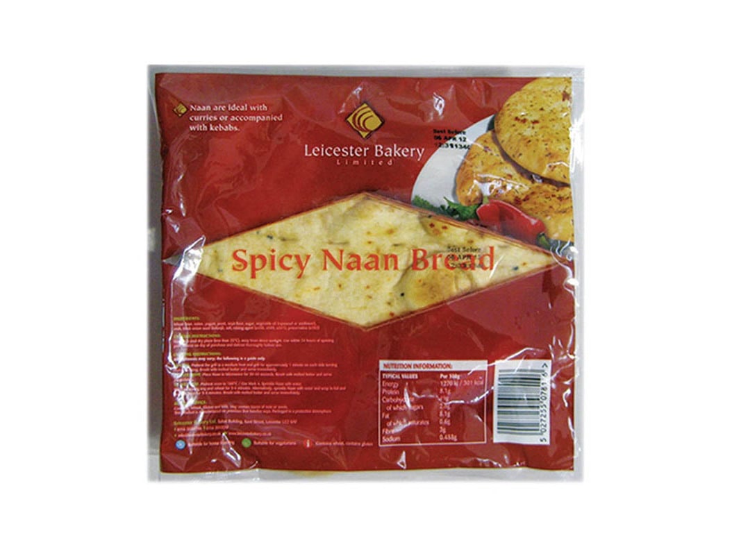 PÃO NAAN LEICESTER BAKERY PICANTE 4 UNI