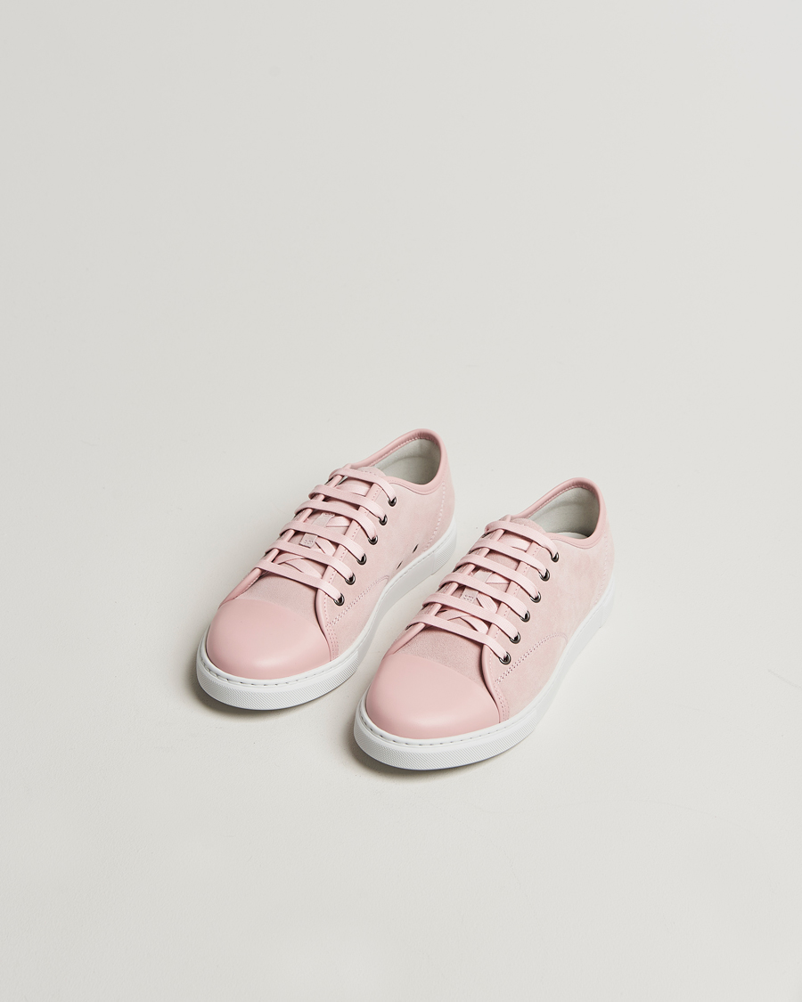 Lanvin Womens Patent Cap Toe Sneaker Pink