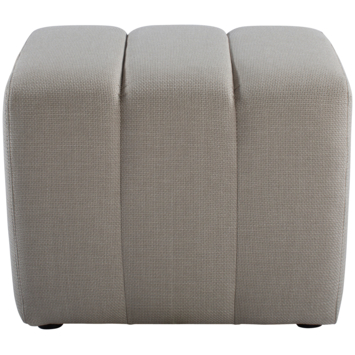 KARWEI poef Erie beige grof geweven stof