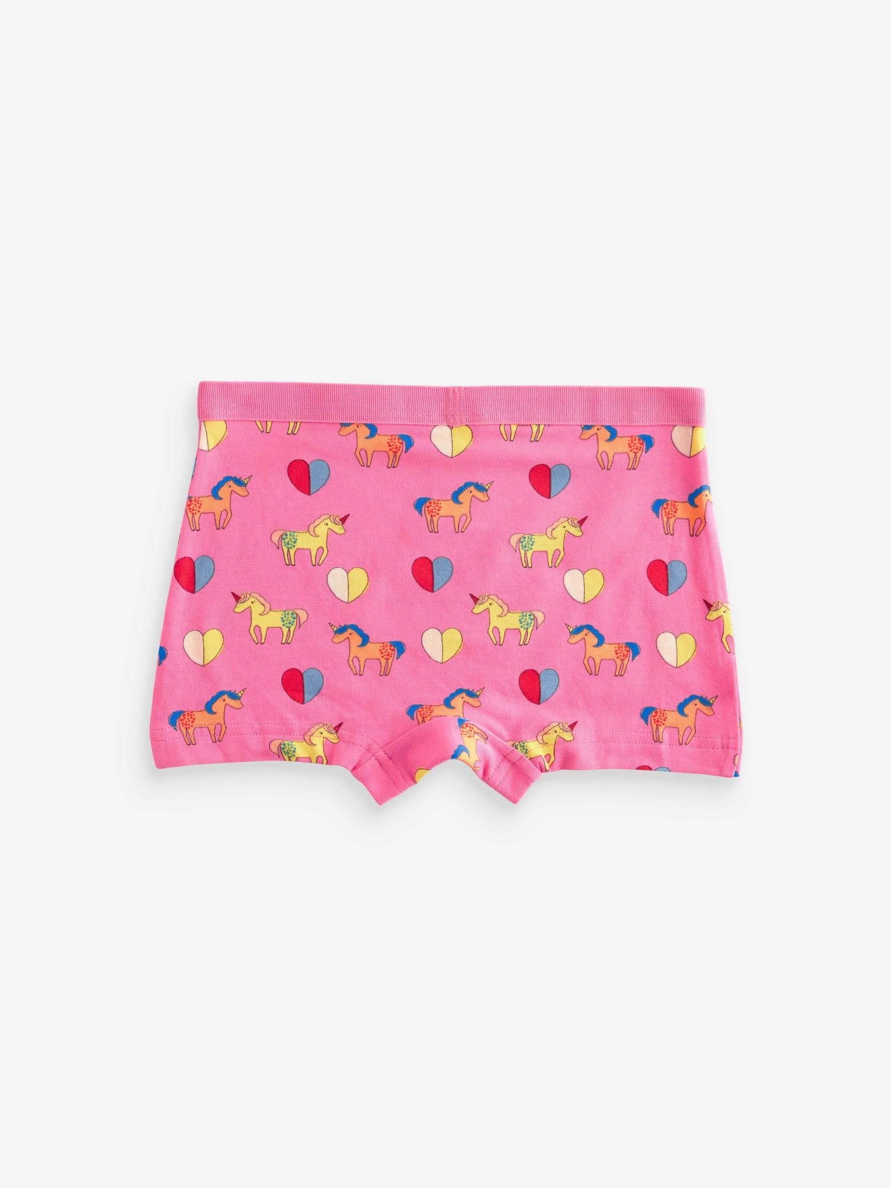 Roze/blauw - Short Briefs 5 Pack (2-16yrs)
