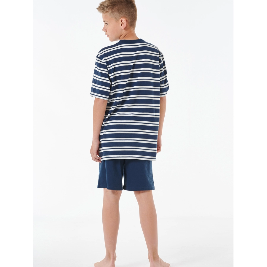 Schiesser Pyjama Teens kurz - Organic Cotton nachtblau