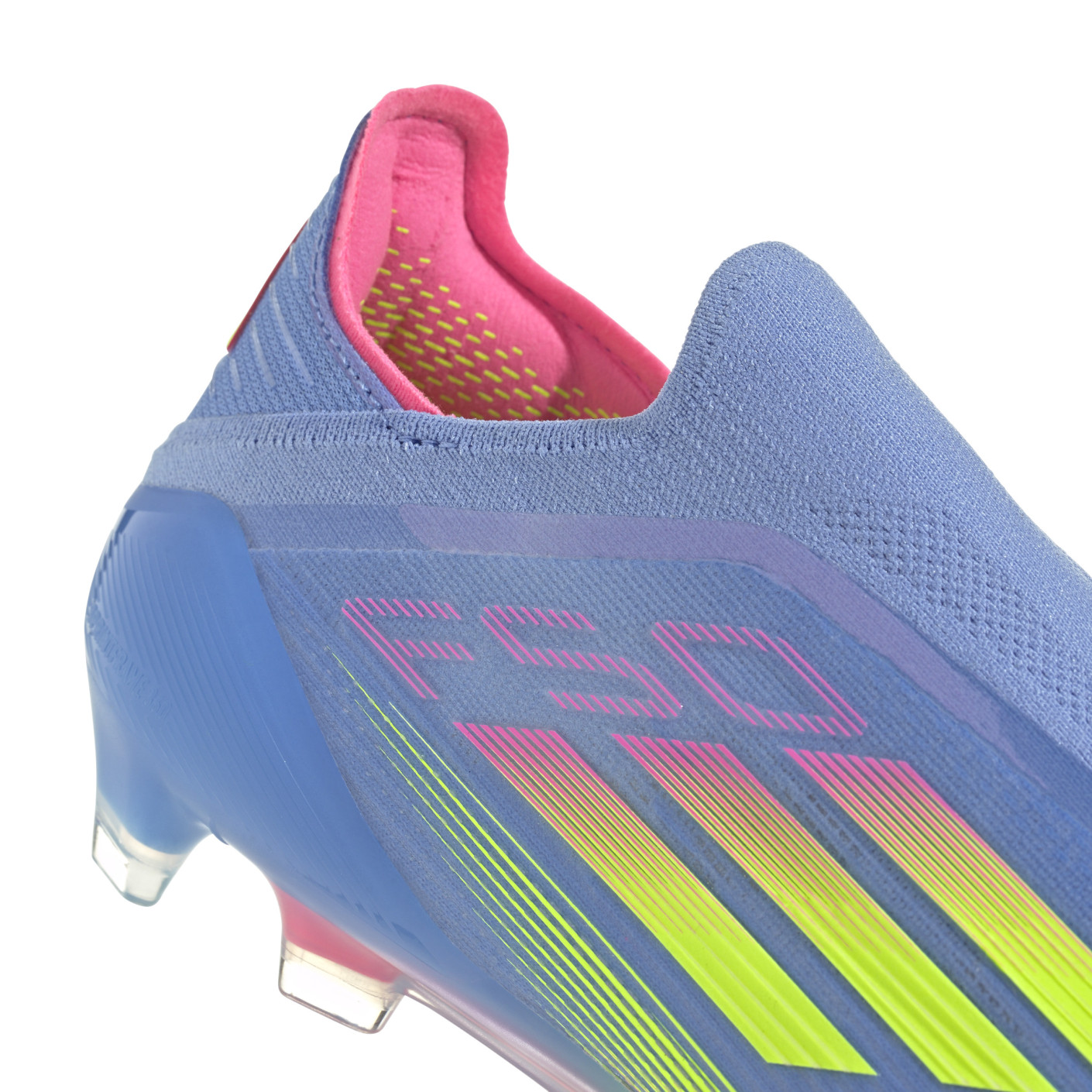 Adidas F50 Elite Veterloze Gras Voetbalschoenen (FG) Blauw Neongeel Roze