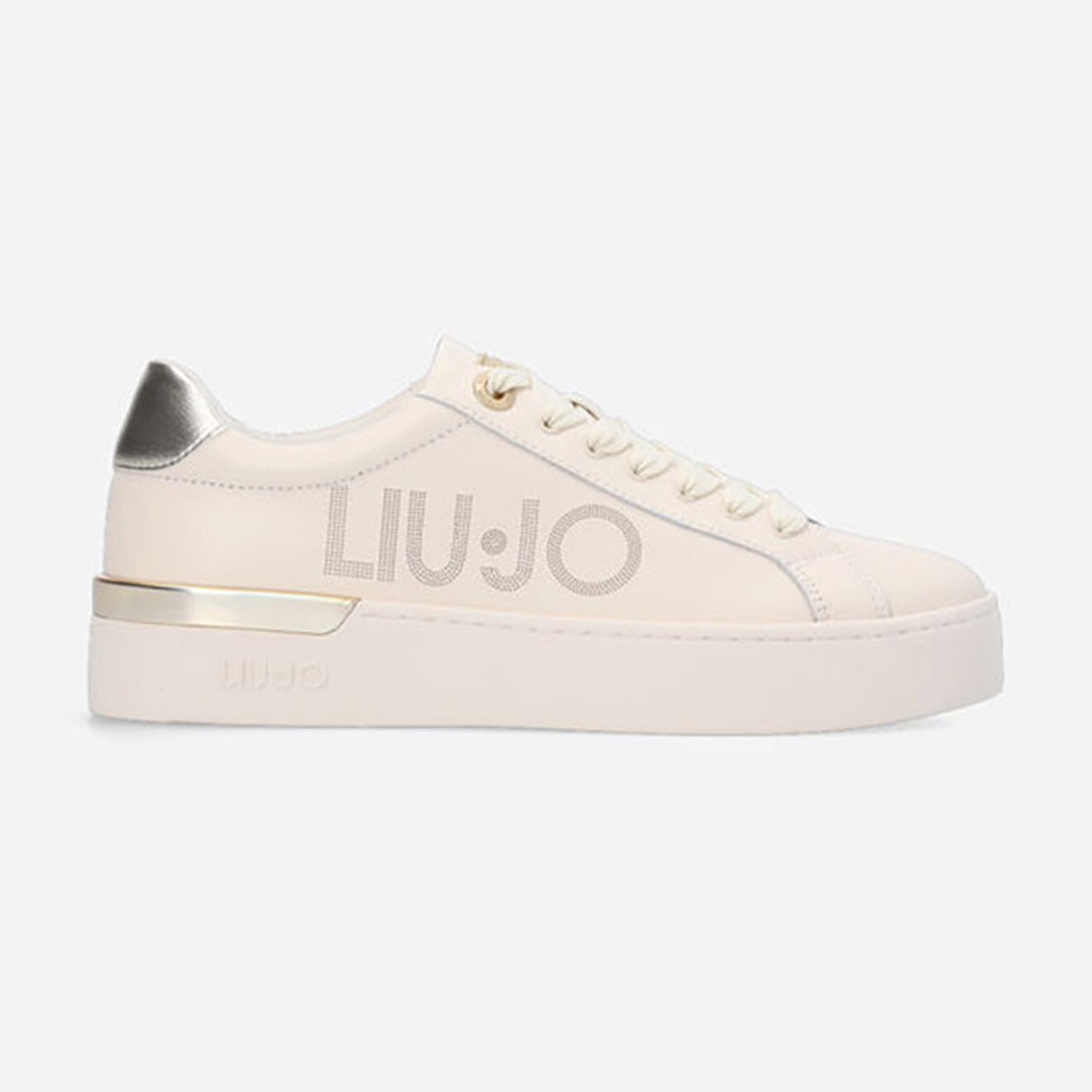Liu-Jo Sneakers en Cuir Lana beige/argenté