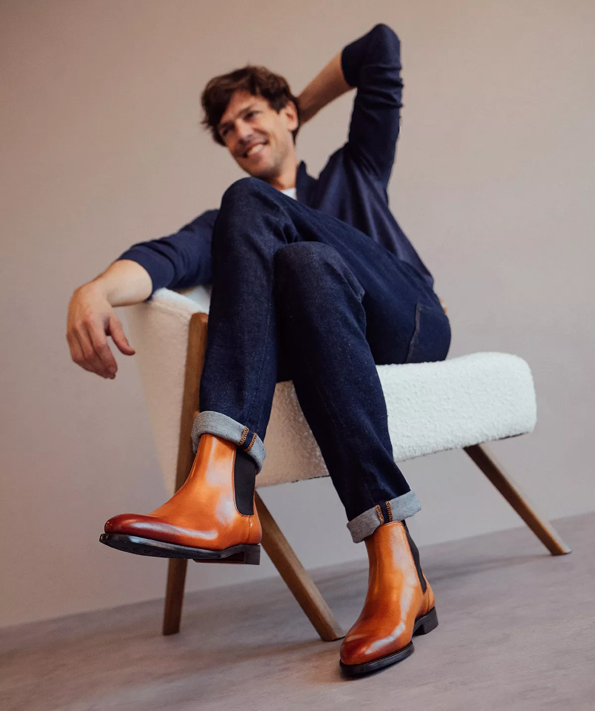 Bottines CHELSEA Marron Patiné