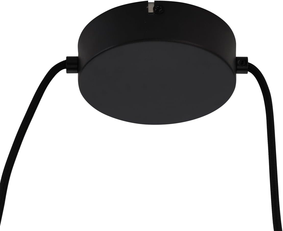 QAZQA - Japandi Japandi-Pendelleuchte I Pendellampe I Hängelampe I Pendellampe I Pendelleuchte I Lampe I Leuchte Schwarz mit Bambus 2-flammig - Kea I Wohnzimmer I Schlafzimmer - Stahl - LED geeignet E