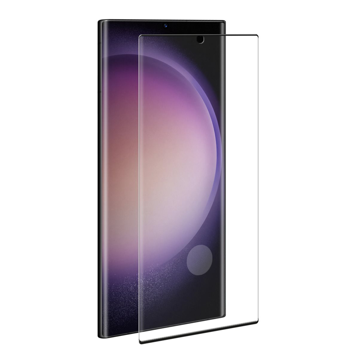 Samsung Galaxy S23 Ultra 5G Mountainglass 3D Panzer Glas Case Friendly mit Rahmen (EGSP00874) - Schwarz