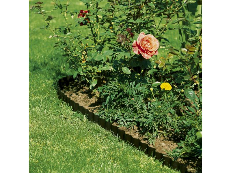 GARDENA Beeteinfassung Rolle 20 cm hoch, 9 m lang braun Für saubere Beetkanten
