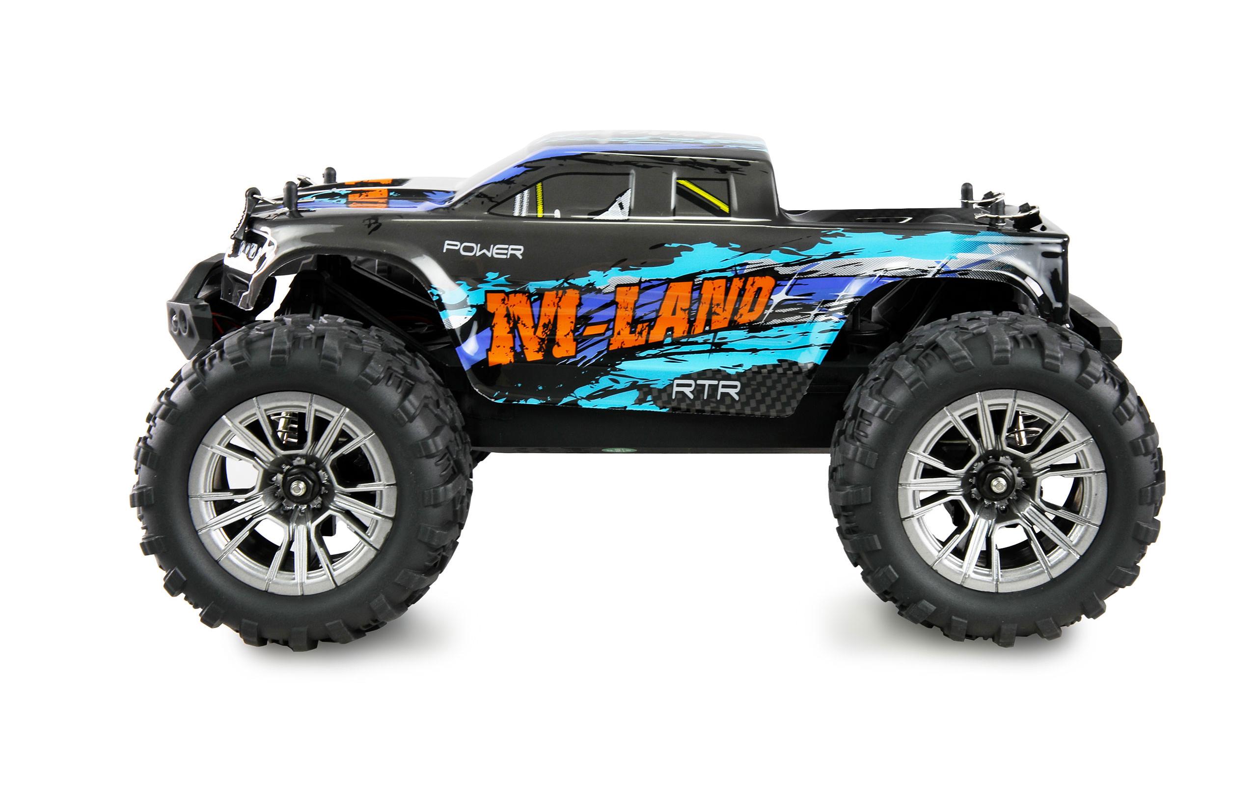 Monster Truck M-Land, Blau RTR, 1:164WD-Modell mit LED-Beleuchtung