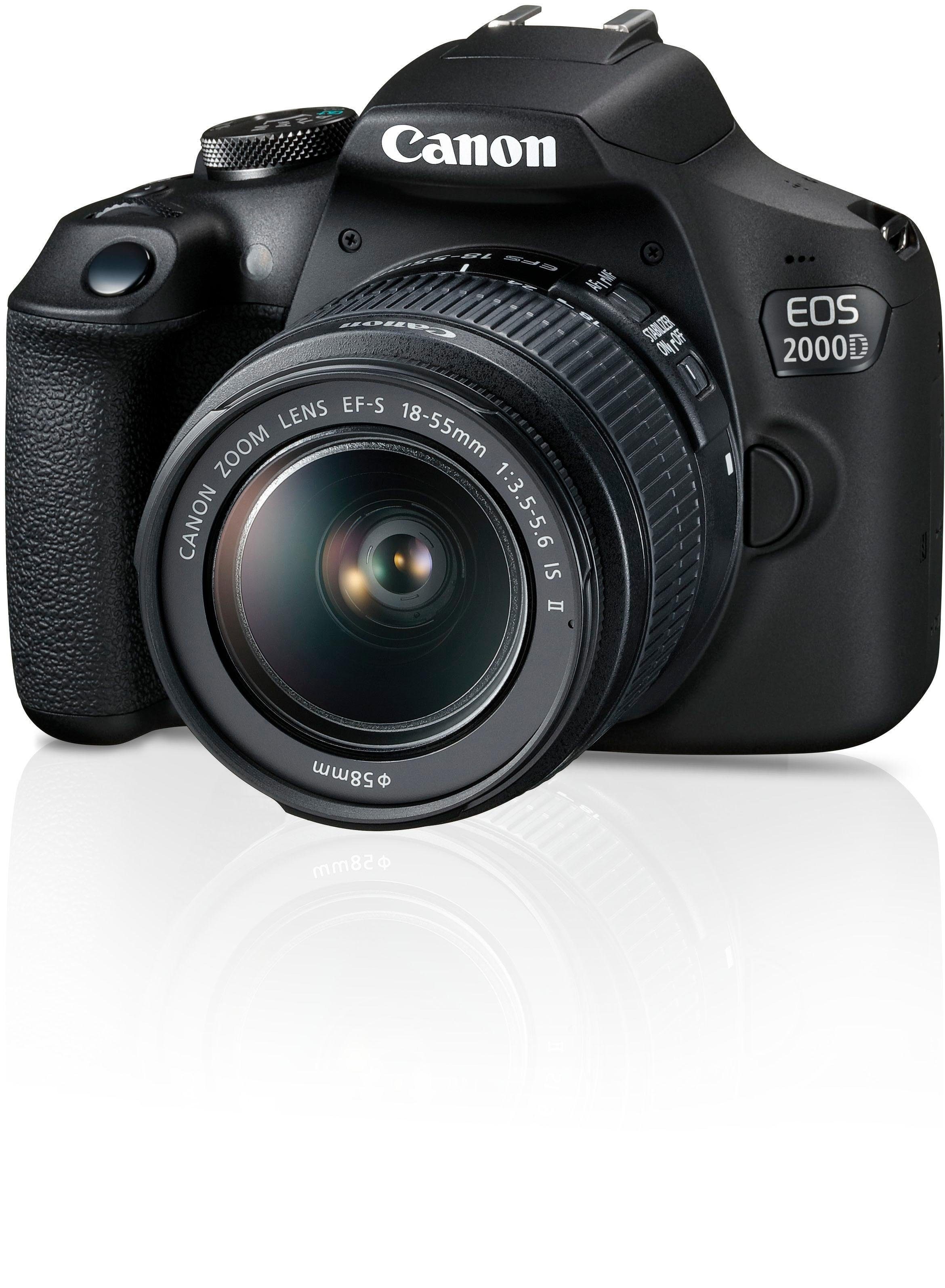 Canon Spiegelreflexkamera »EOS 2000D Kit« EF-S 18-55 IS II , 24,1 , NFC , inkl. inkl. EF-S 18-55 IS II Objektiv