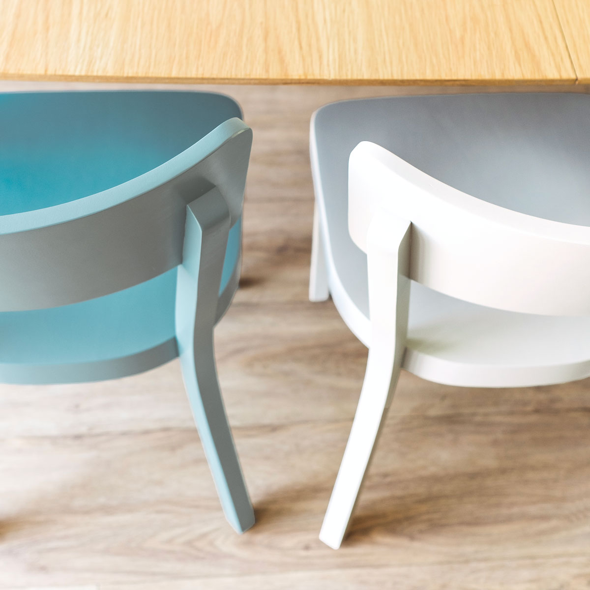 Houten eetkamerstoel Fergus - blauw