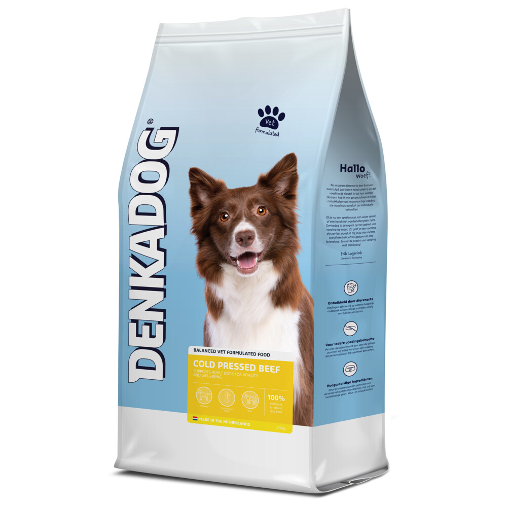 Denkadog Hondenvoer Cold Pressed Beef20 kg