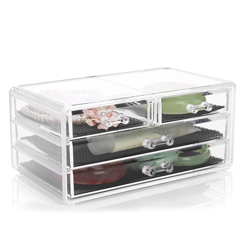 (235x135x185mm) Acryl Beauty Make Up Organizer Aufbewahrungsbox 20 Fächer - Transparent