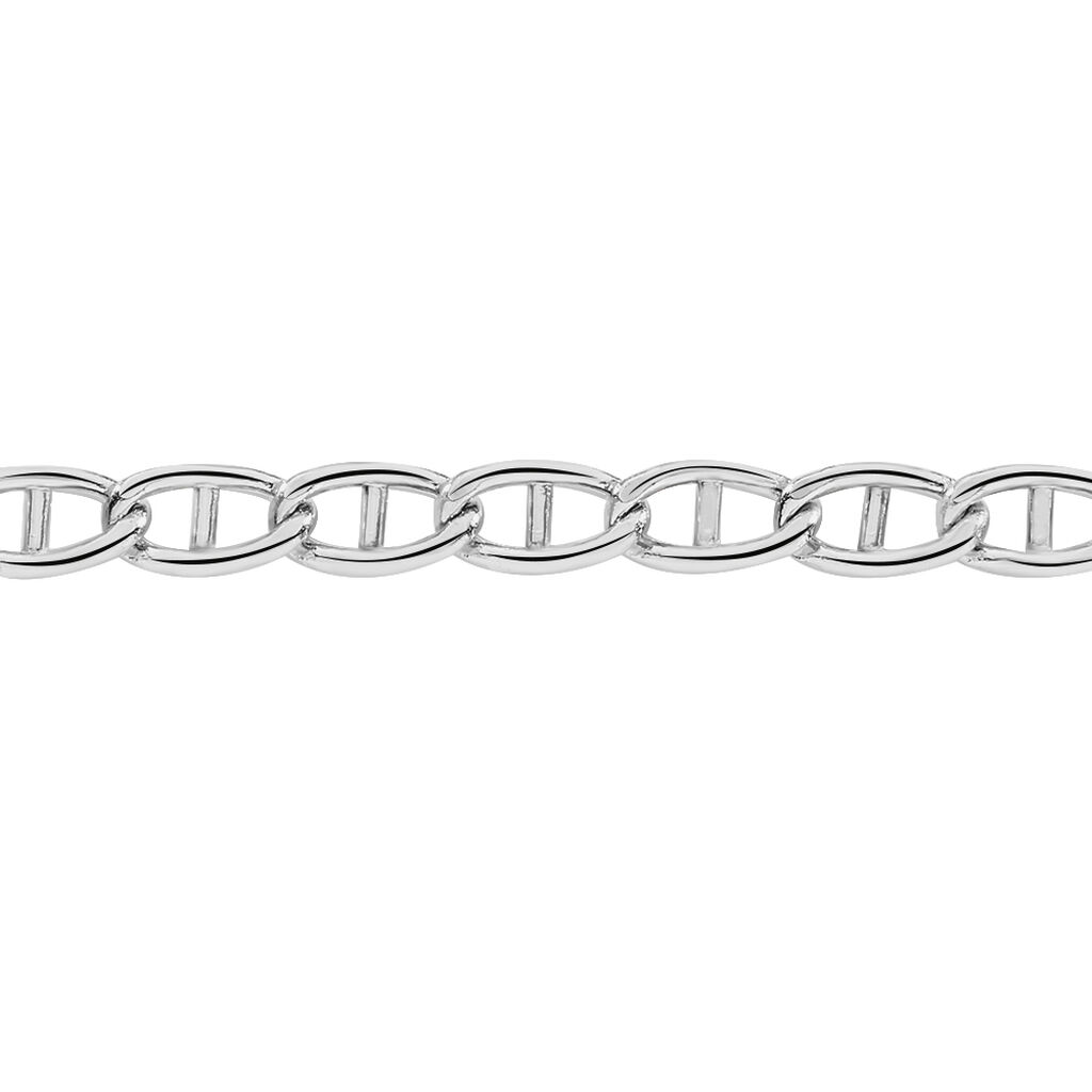Chaîne Dahbia Maille Marine Plate Or Blanc