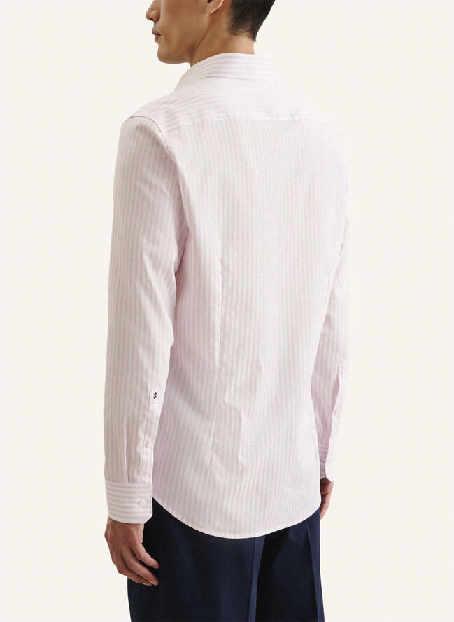 Seidensticker Business Shirt Slim Long sleeve Kent-Collar Stripes Pink