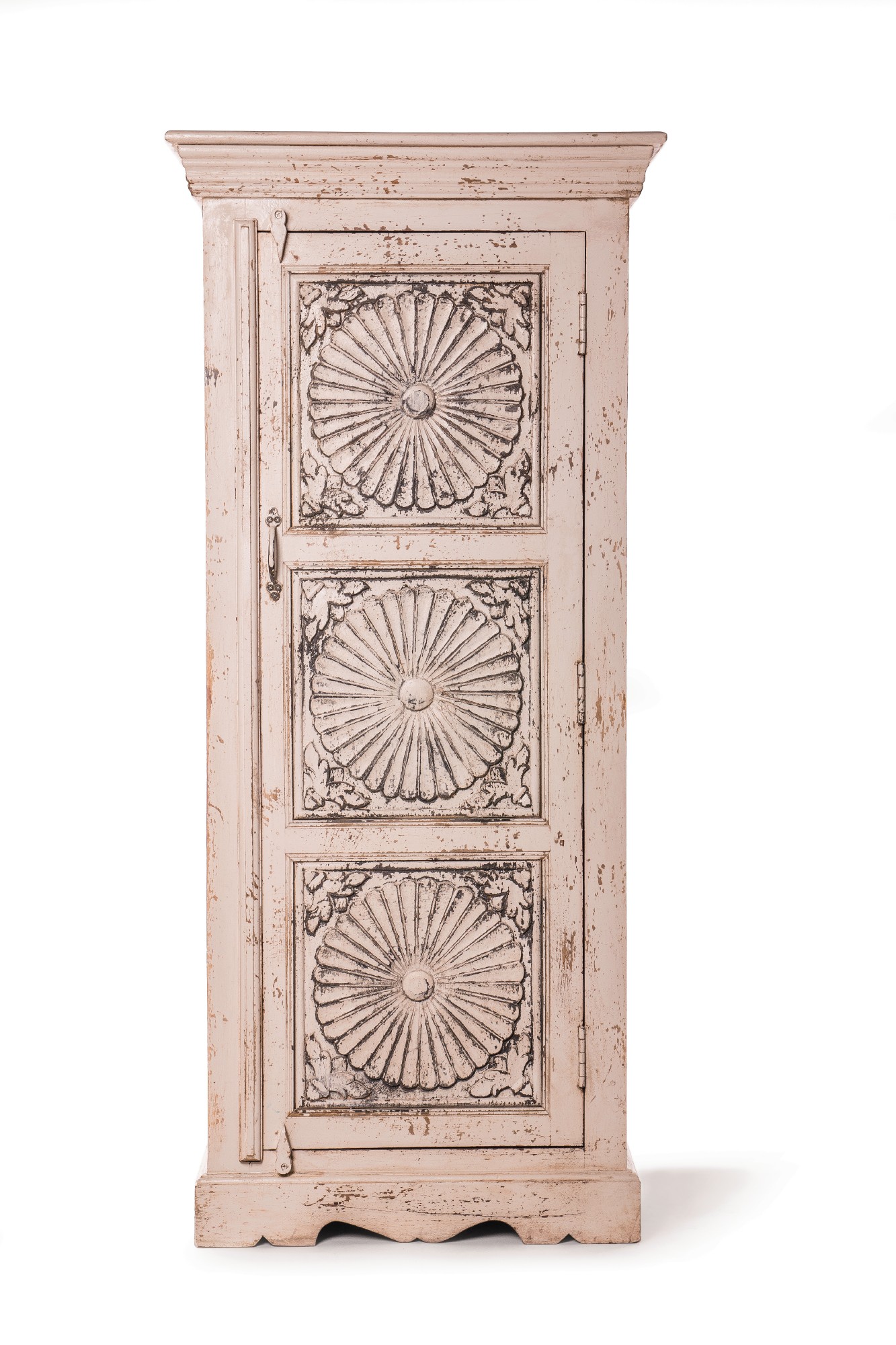 Schrank 'Bhilwara', weiß, H 140 cm, B 60 cm, T 40 cm von fischer's lagerhaus