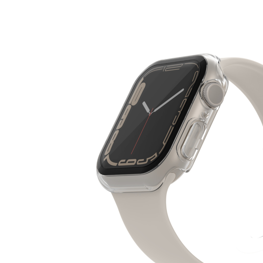2in1 Apple Watch (41/40mm) TemperedCurve Antibakterieller Hardcase Bumper   Panzerglas (OVG003ZZCL) - Transparent
