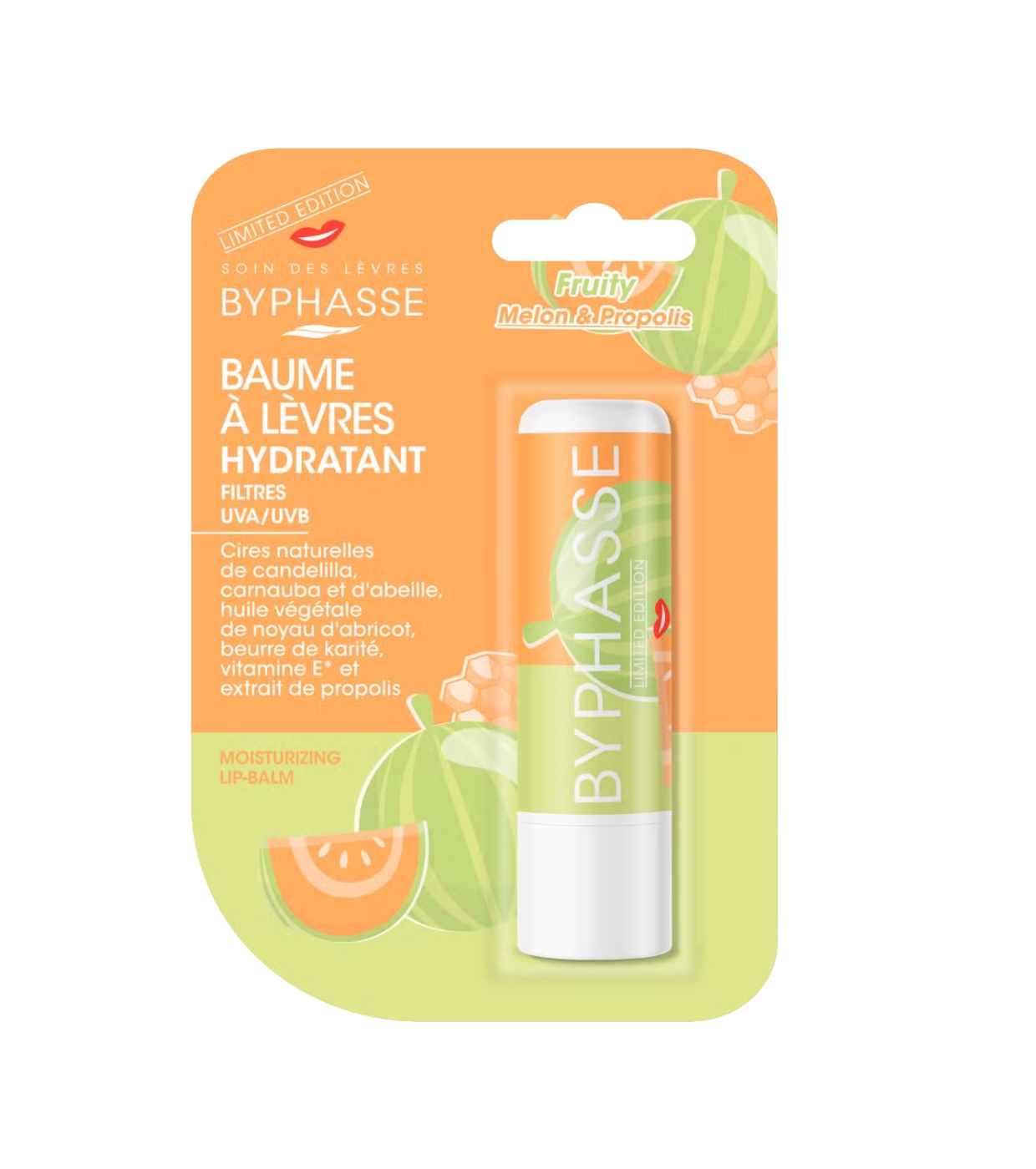 Byphasse - Bálsamo Labial Fruity - Melon & Propolis