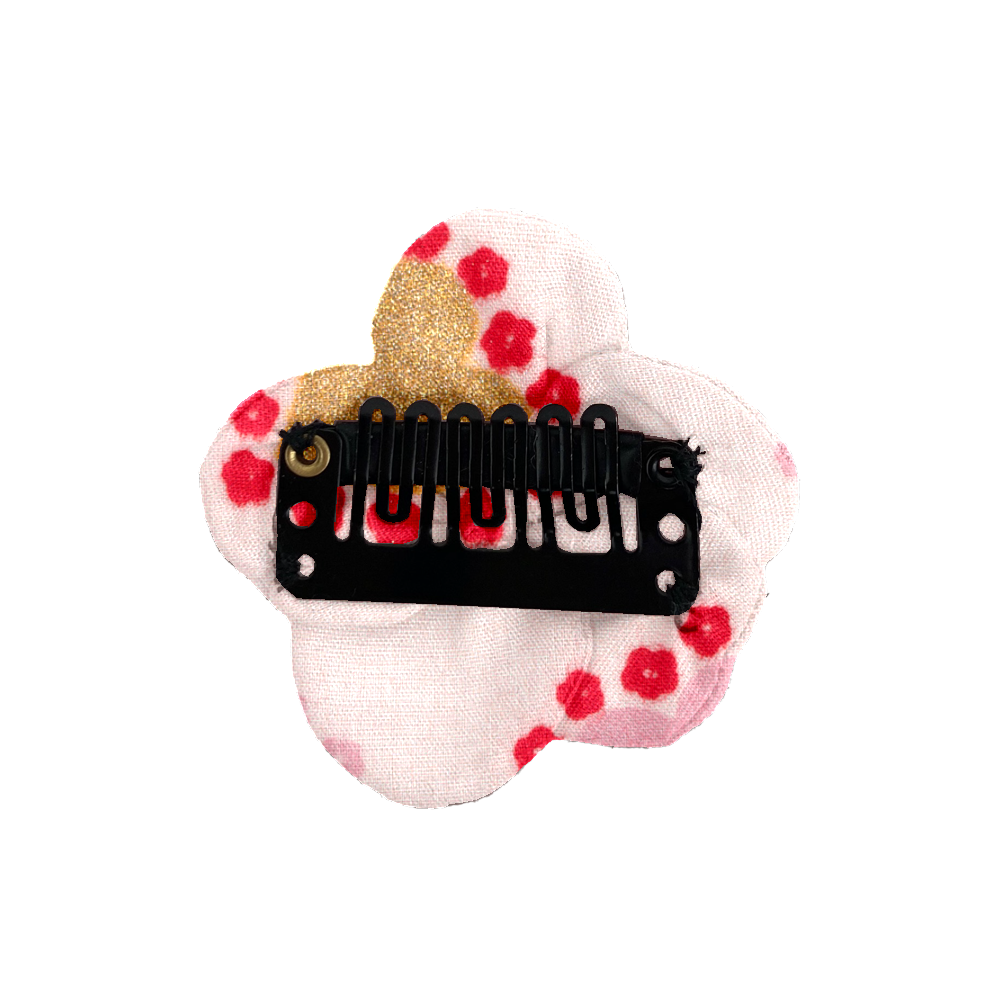 Mini Barrette Pétales De Fleur Petits Coeurs