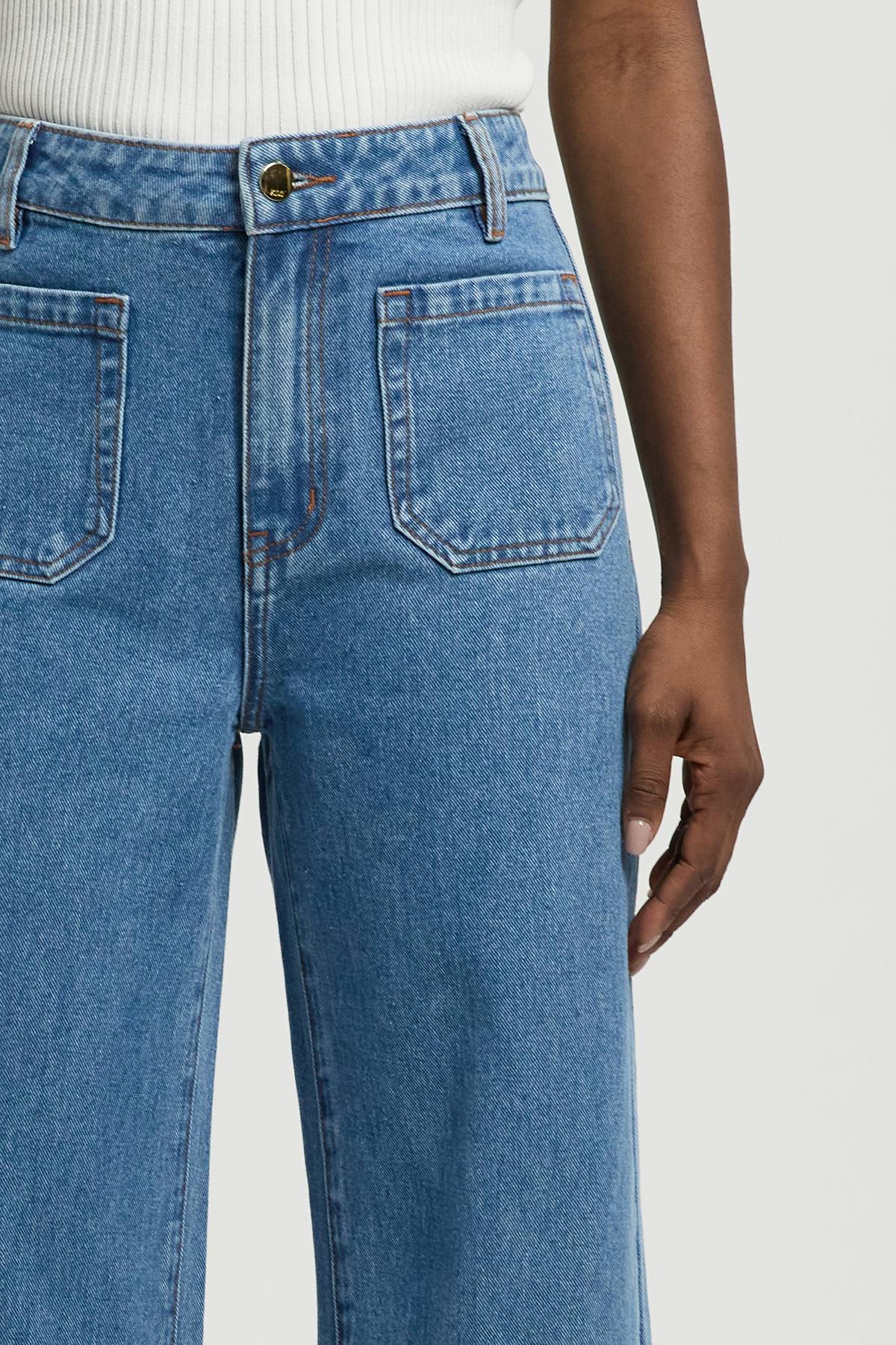 KarenMillen Jean Droit En Denim Avec Poches