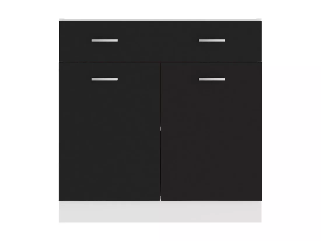 Armoire de plancher à tiroir Noir 80x46x81,5 cm Bois ingénierie